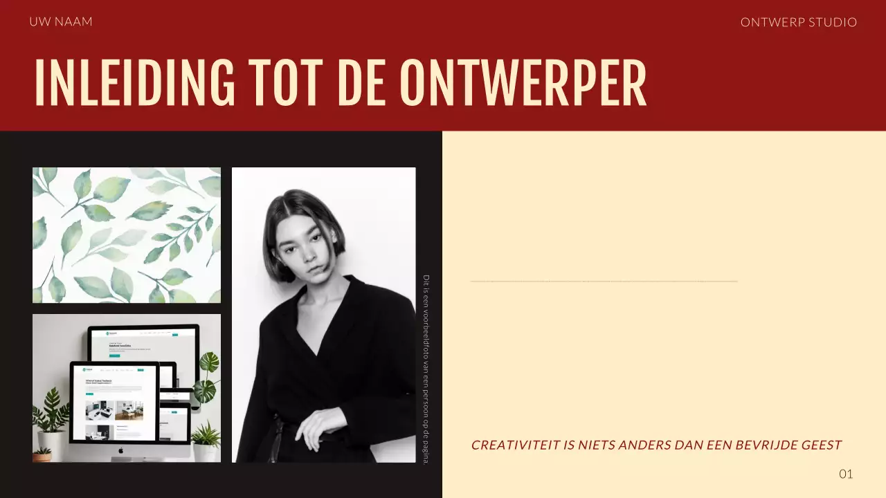 Portfolio rood modern grafisch ontwerp