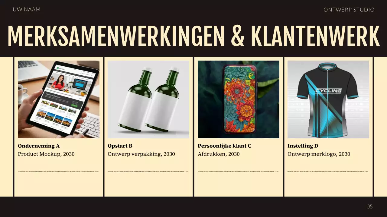 Portfolio rood modern grafisch ontwerp