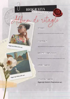 planner biografico vintage beige