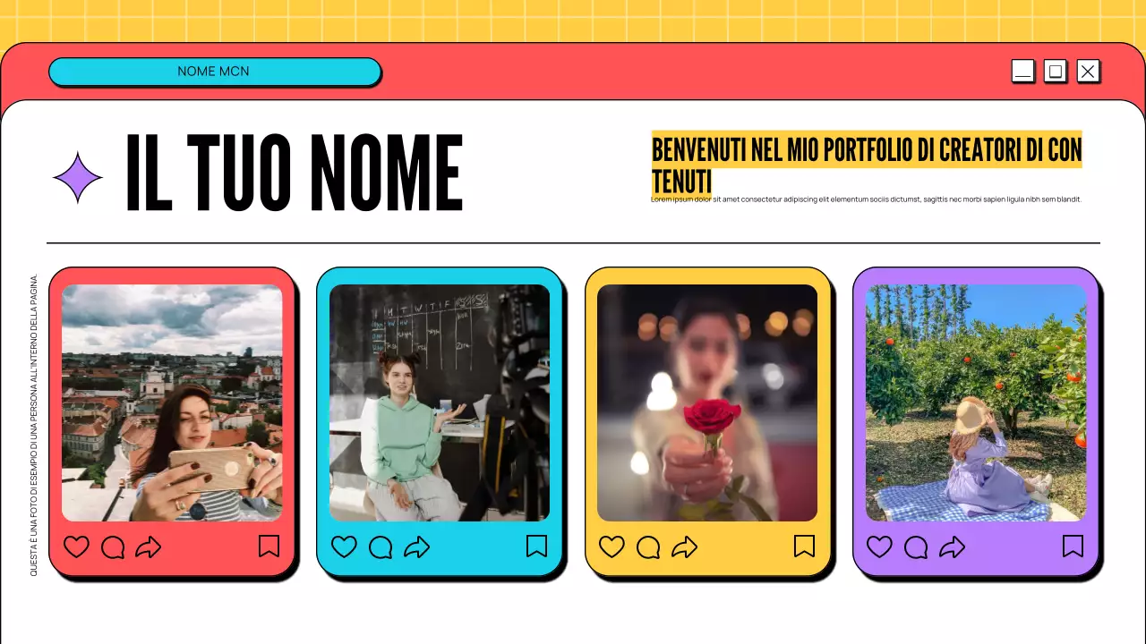 portfolio creatore moderno e giocoso