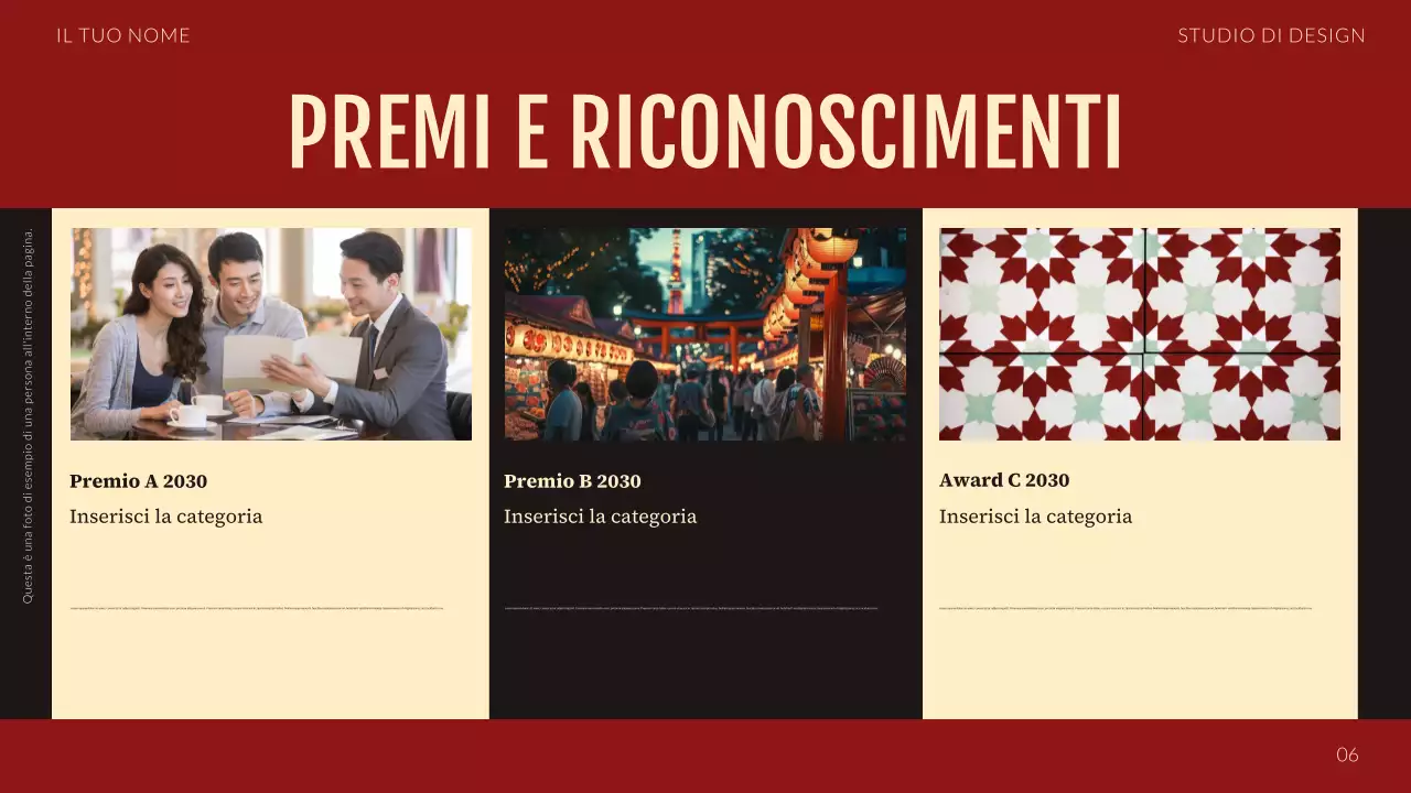 Portafoglio di design grafico moderno rosso