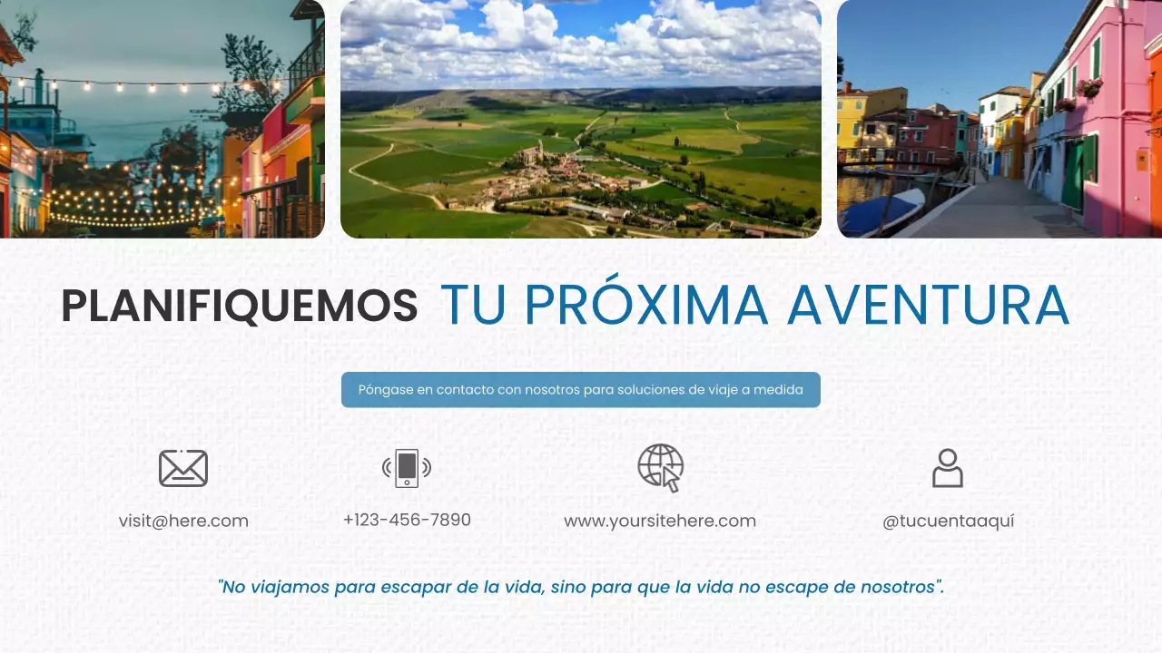 Promoción Blue Modern Travel