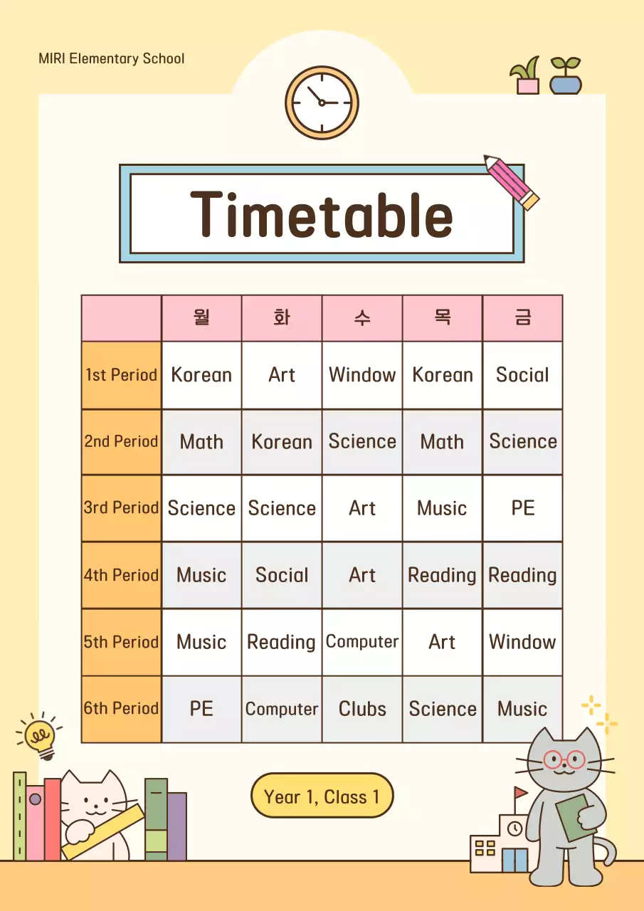 Beige Cozy Timetable Training Resources