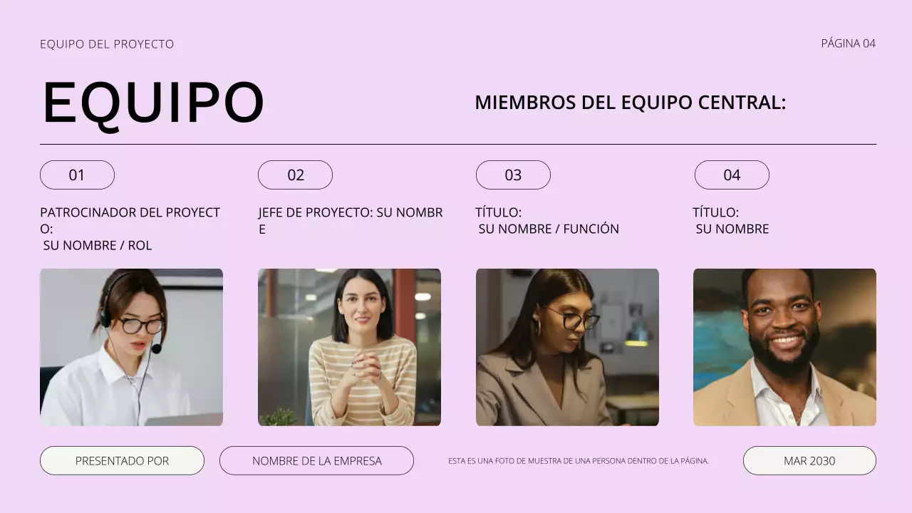 Presentación de la reunión de lanzamiento del proyecto