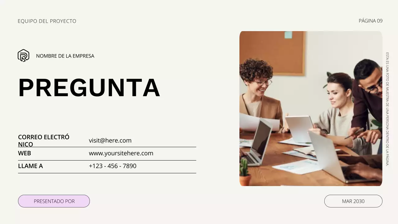 Presentación de la reunión de lanzamiento del proyecto