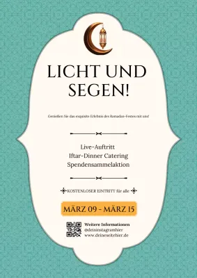 traditionelle Ramadan-Ankündigung in Blau