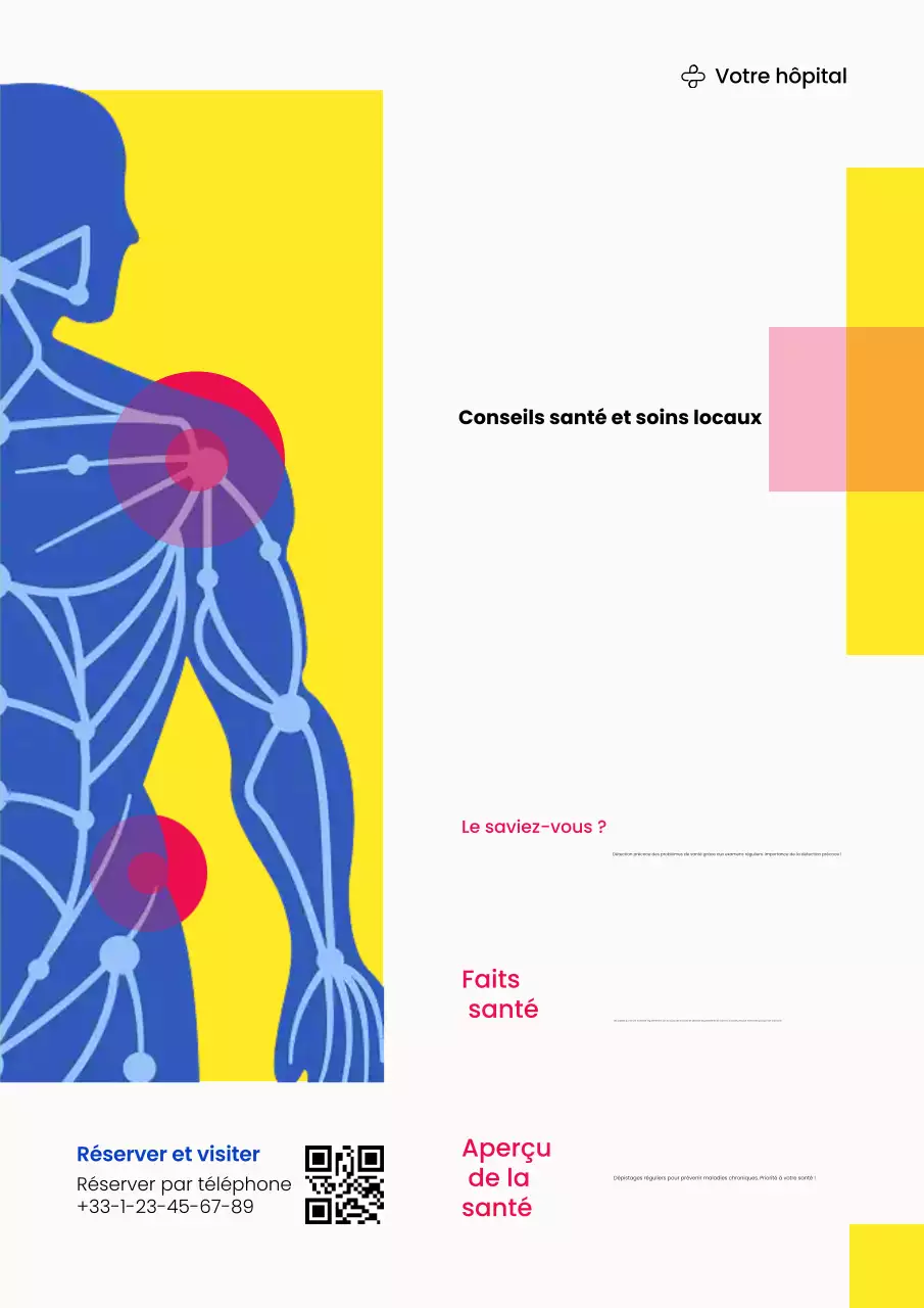 avis de santé moderne jaune