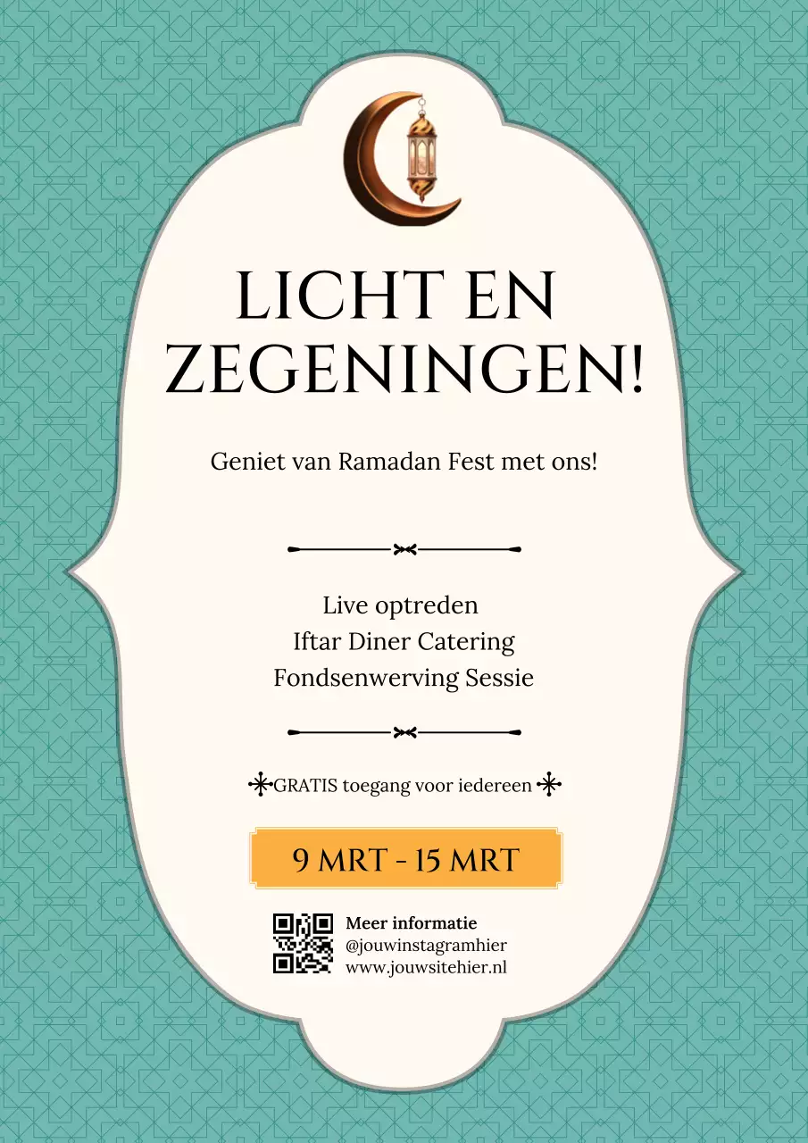teal traditionele ramadan aankondiging