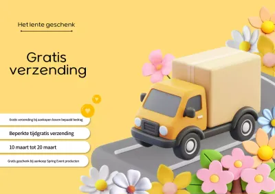 Gratis verzendactie voor gele knuffel