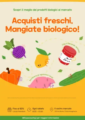 pubblicità organica gialla e moderna