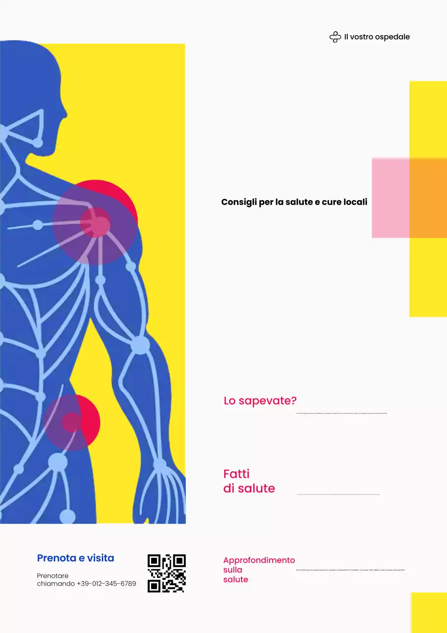 annuncio giallo di salute moderna