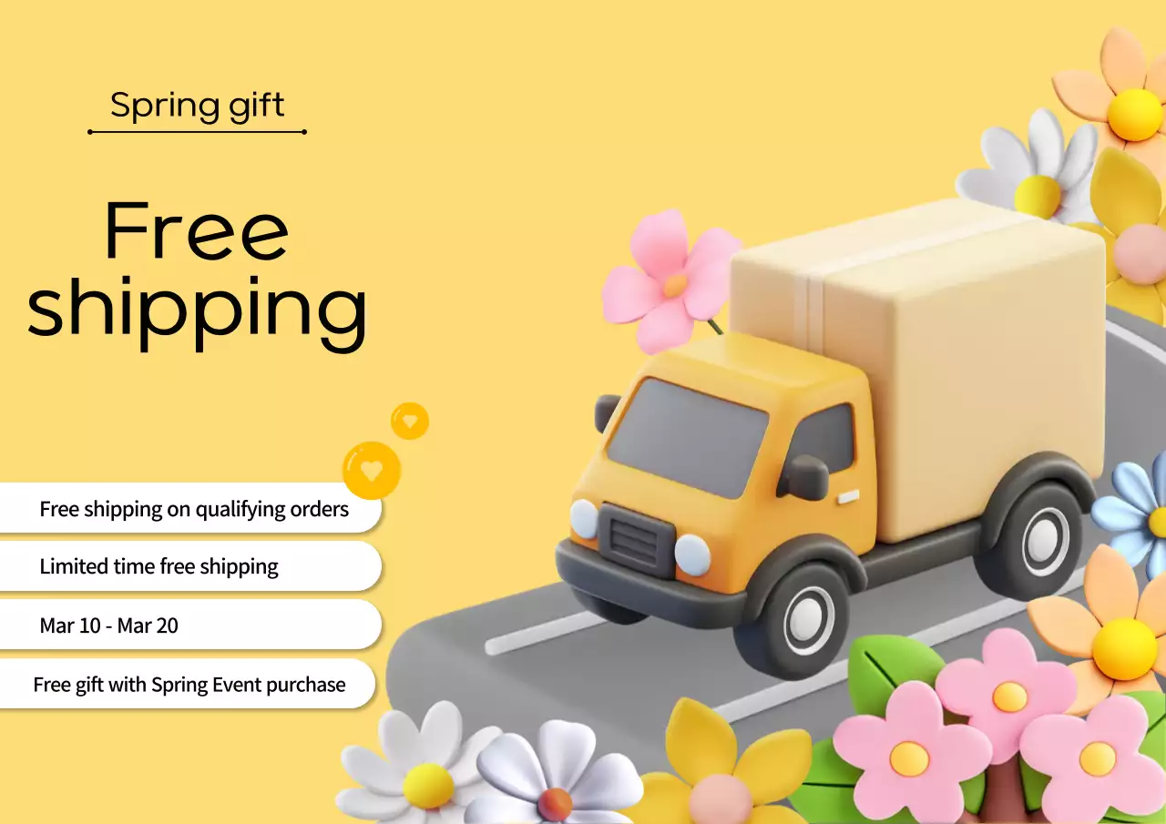 Promosi pengiriman gratis untuk boneka kuning