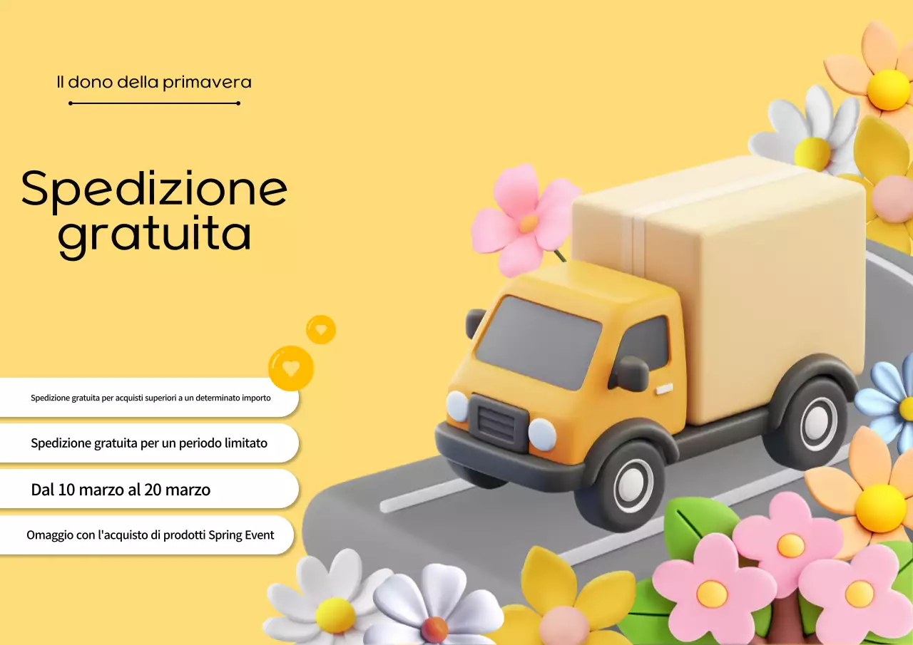 Promozione di spedizione gratuita per il coccolone giallo