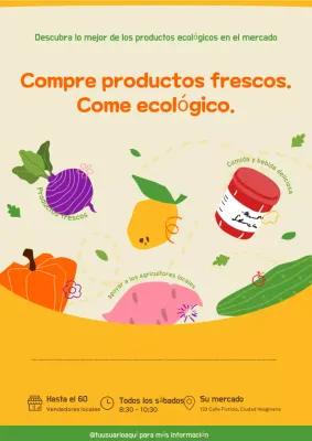 amarillo anuncio orgánico moderno