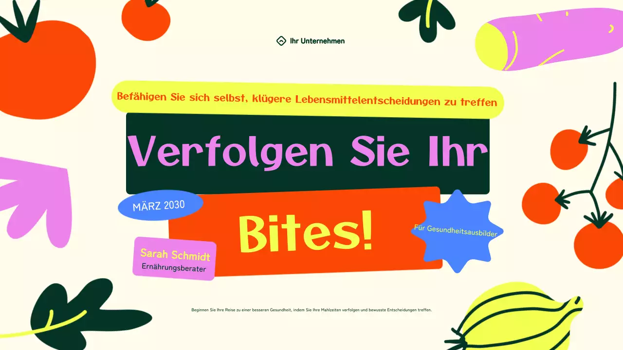 farbenfroher moderner Ernährungsführer