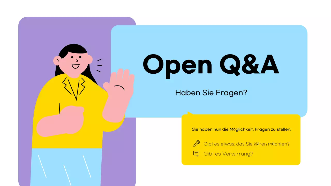 bunte moderne Teampräsentation