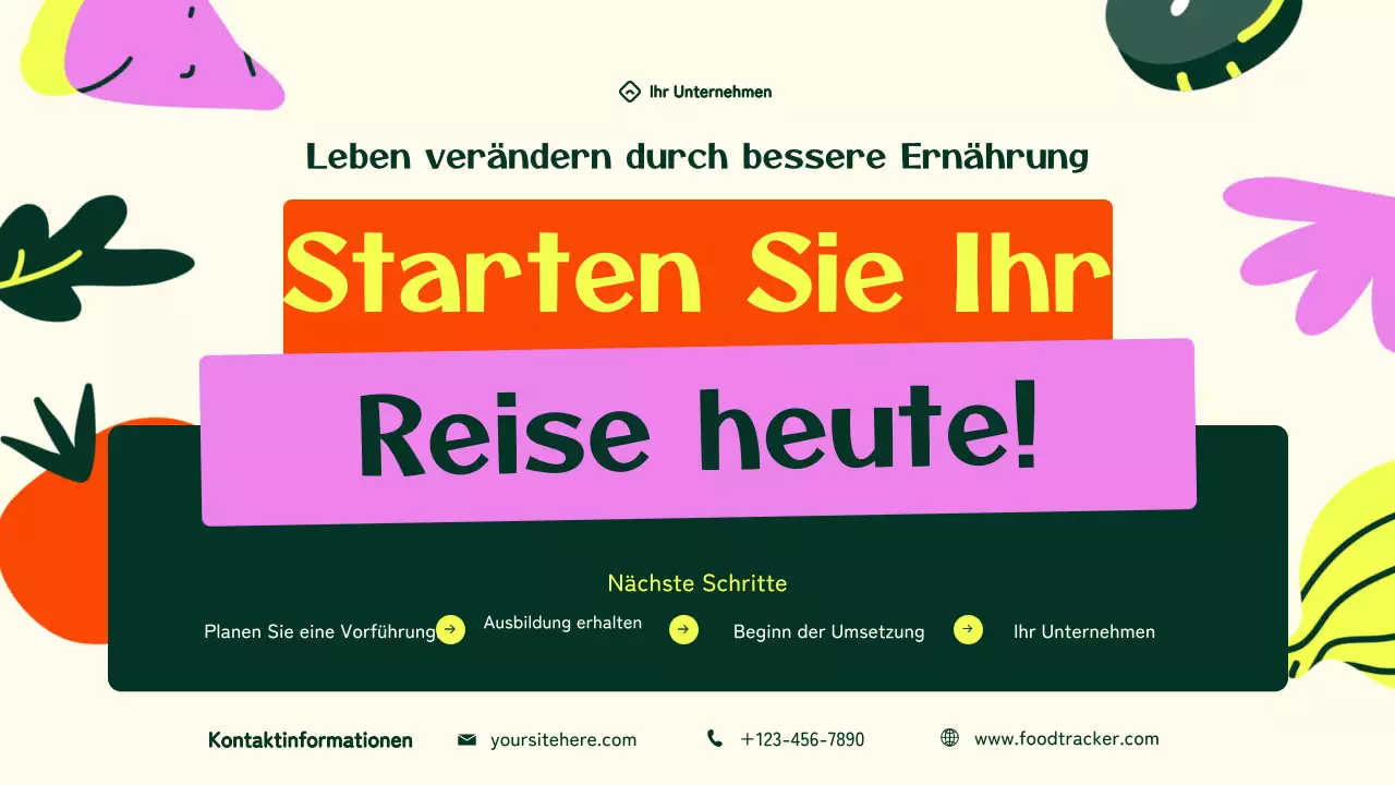 farbenfroher moderner Ernährungsführer