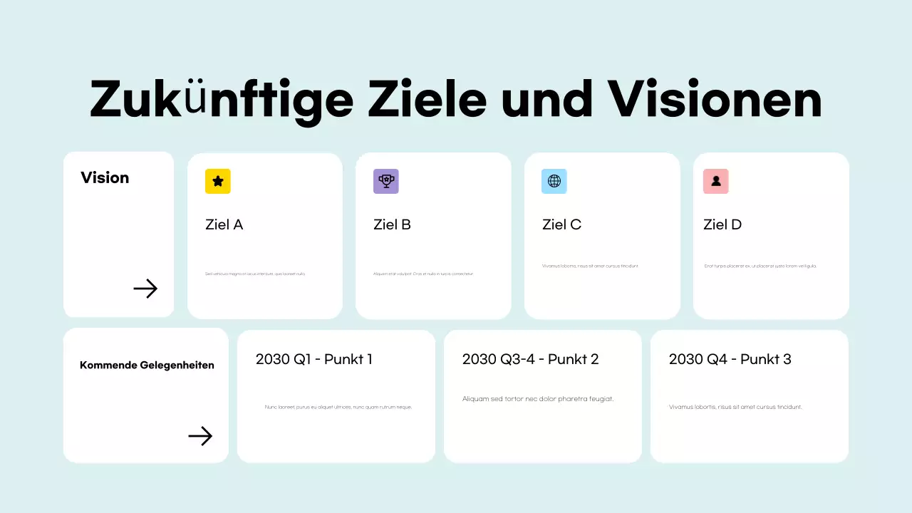 bunte moderne Teampräsentation