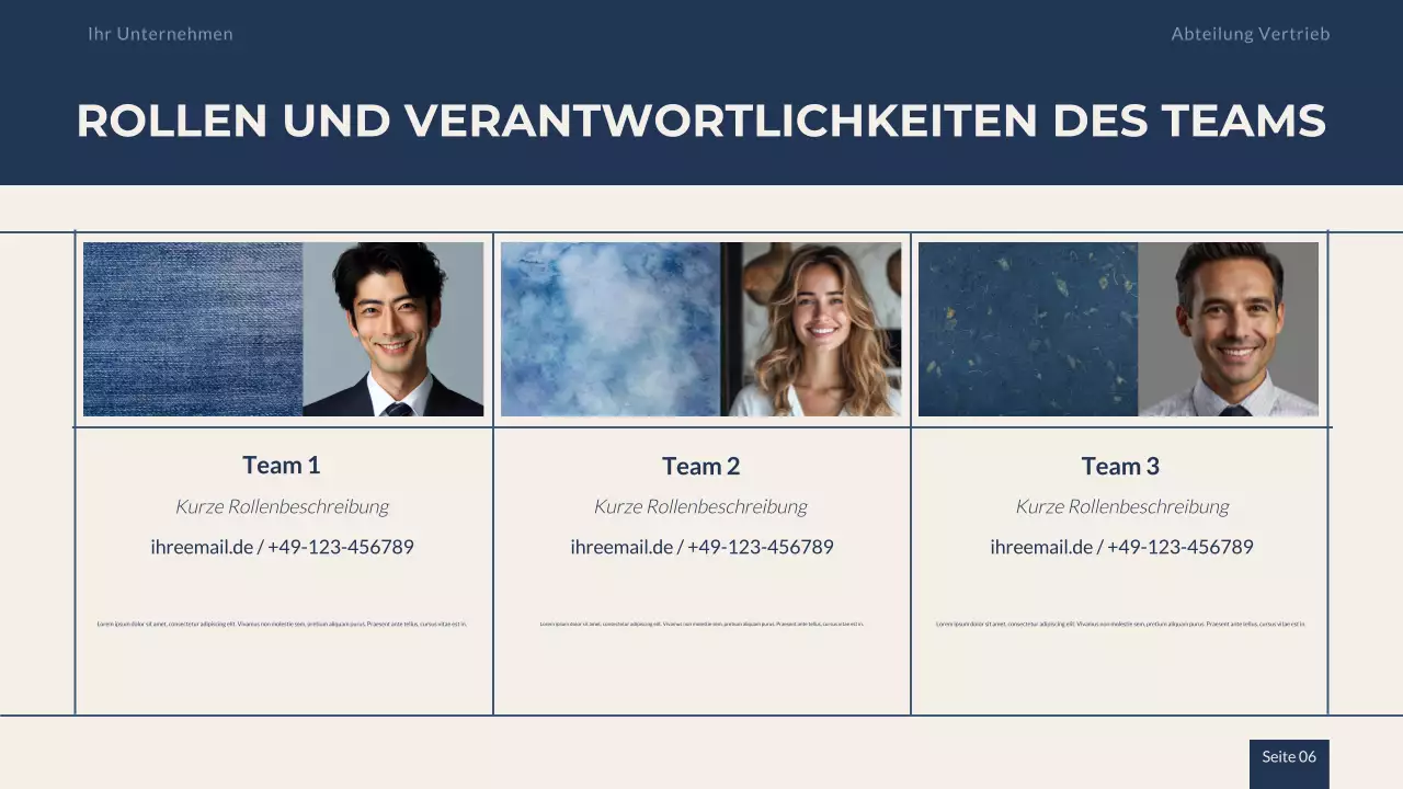 Navy Beige Professionelle Verkaufsstrategie-Präsentation