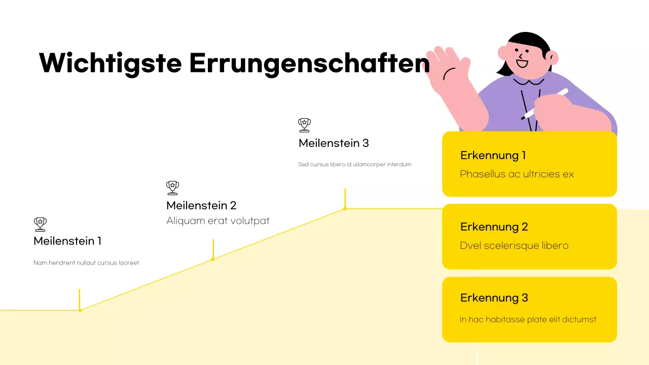 bunte moderne Teampräsentation