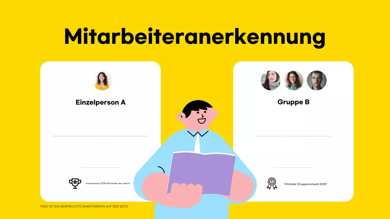 bunte moderne Teampräsentation