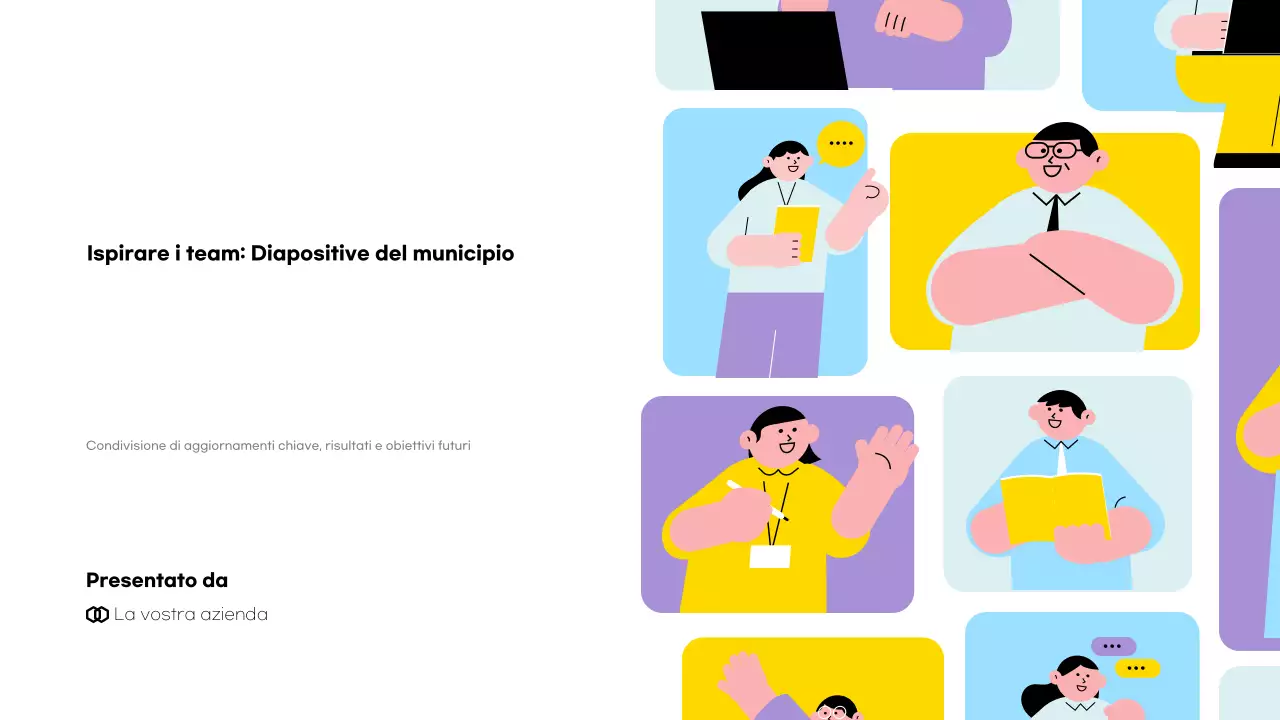 presentazione colorata e moderna del team
