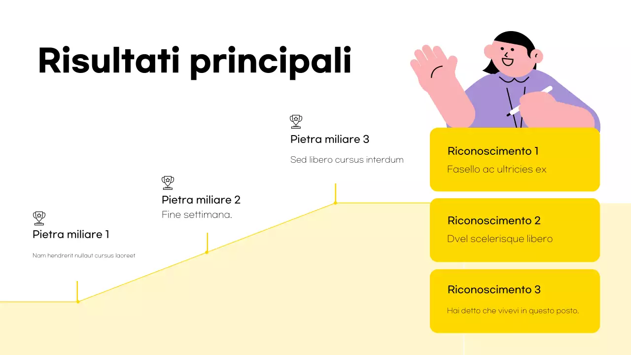 presentazione colorata e moderna del team