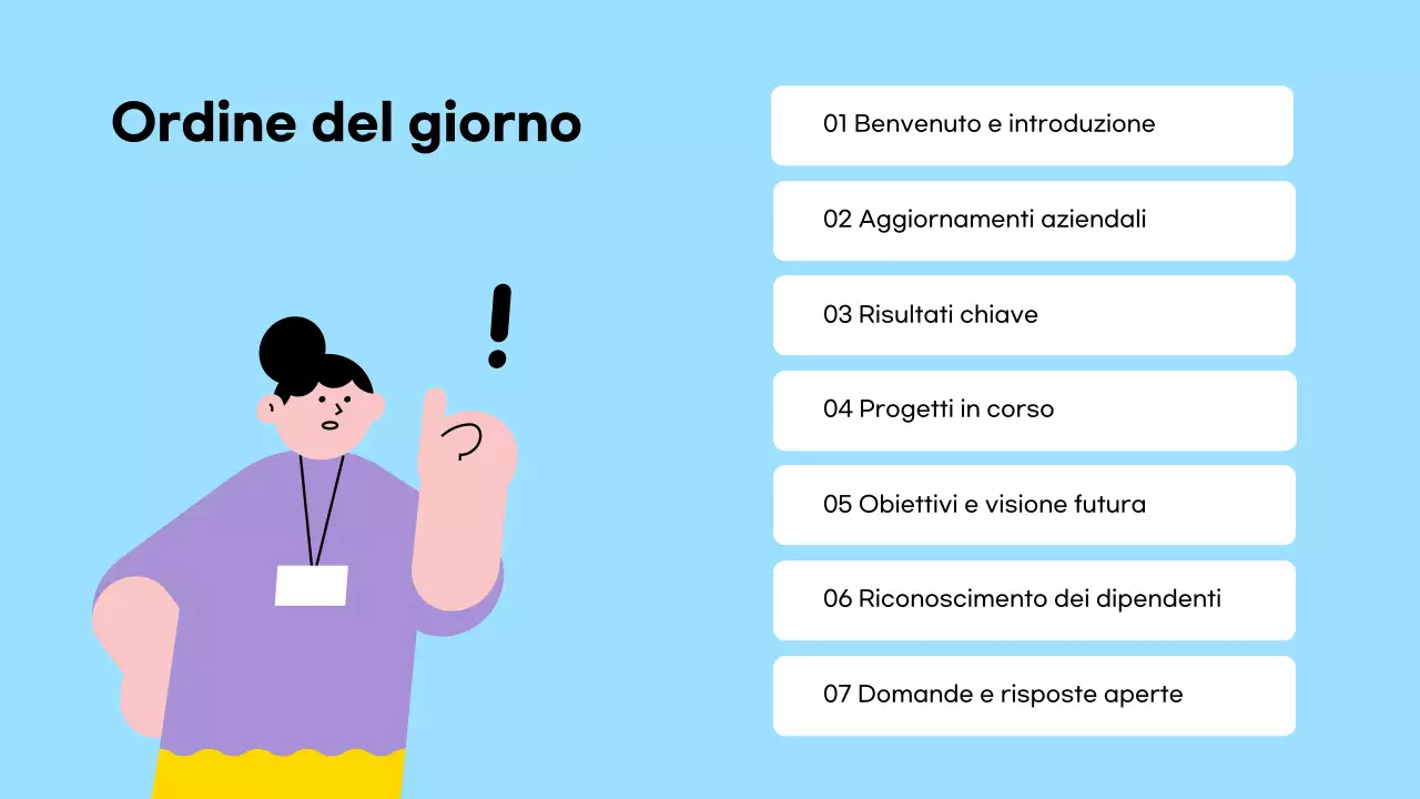 presentazione colorata e moderna del team