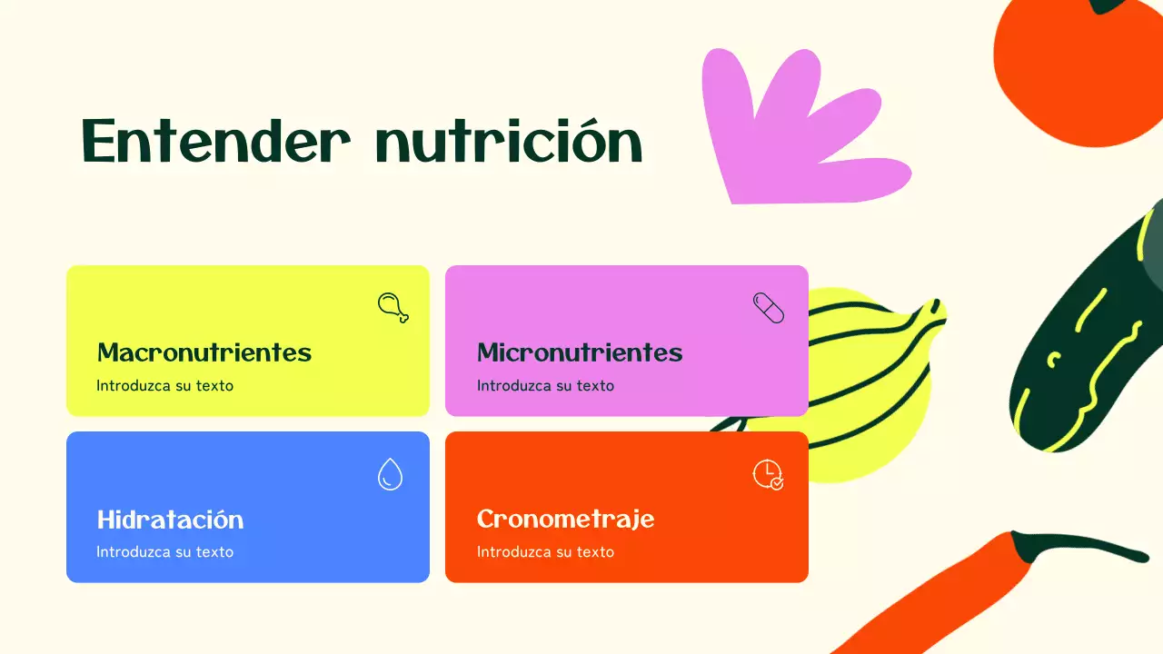 colorida guía de nutrición moderna
