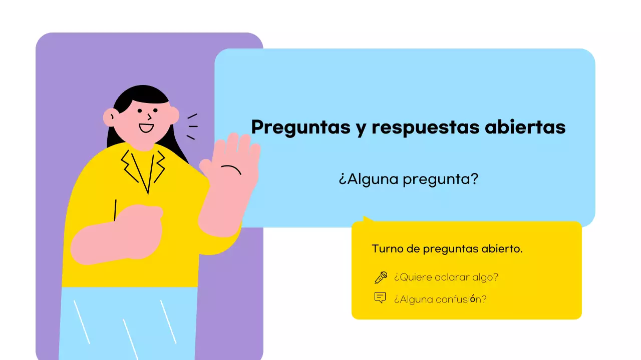 colorida y moderna presentación del equipo