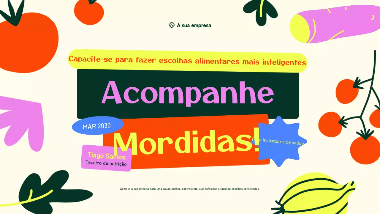 guia de nutrição moderna e colorida