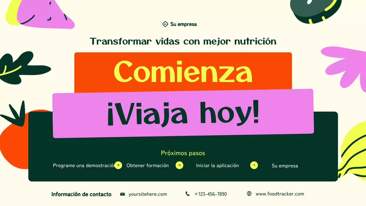 colorida guía de nutrición moderna