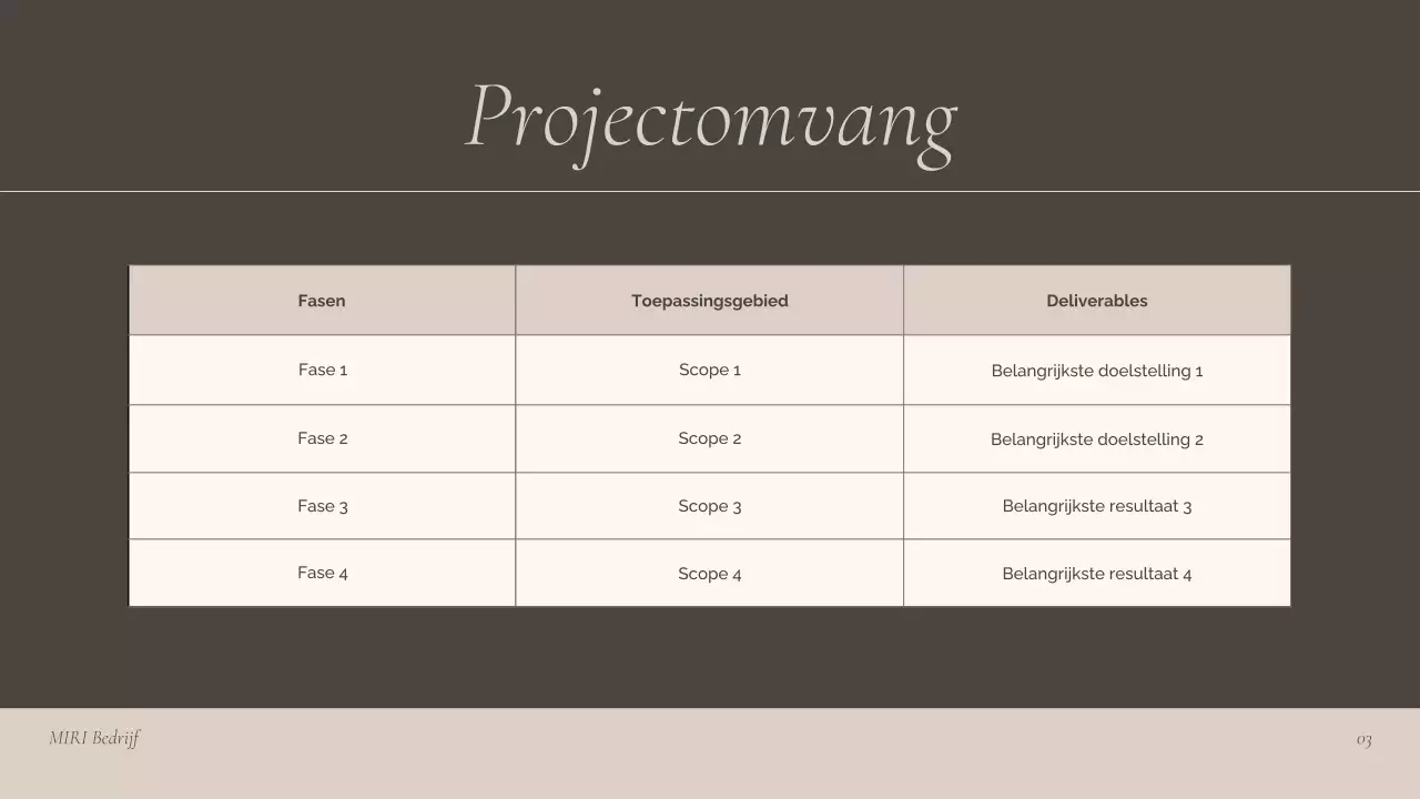 presentatie bruine professionele bijeenkomst