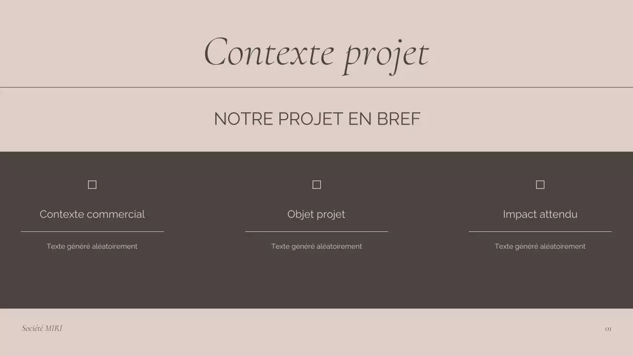 présentation de la réunion professionnelle de Brown