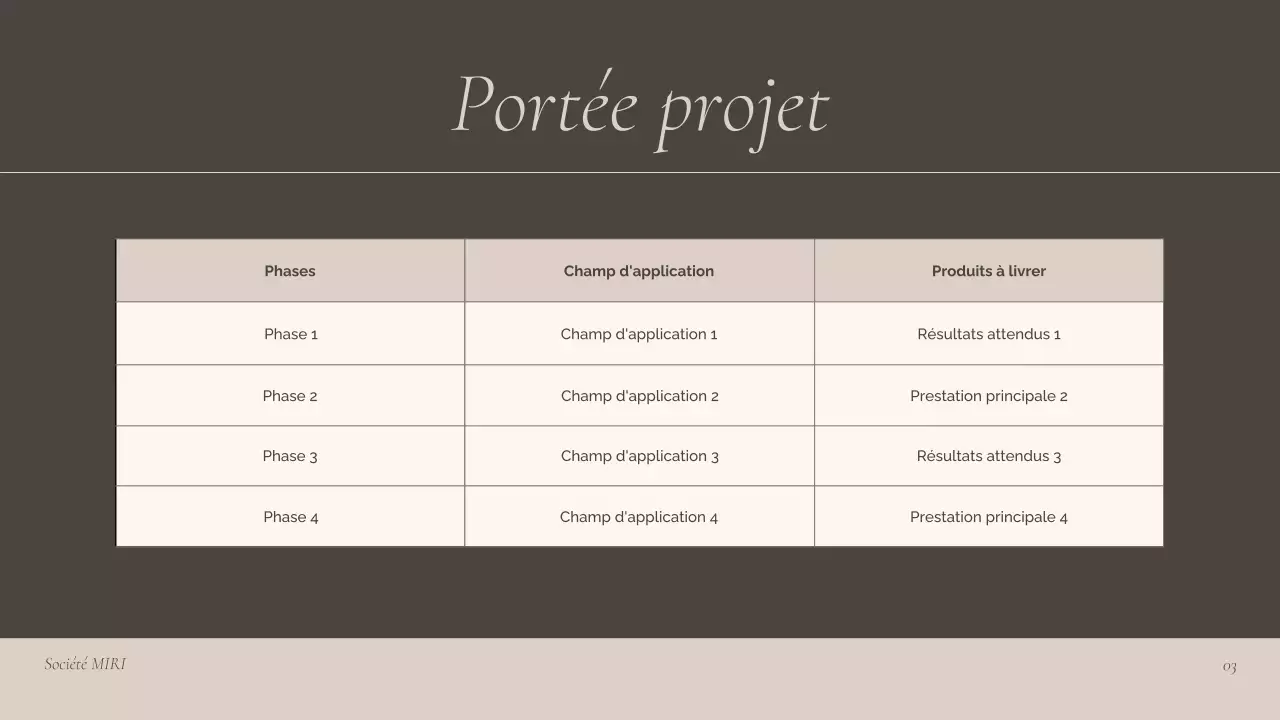 présentation de la réunion professionnelle de Brown