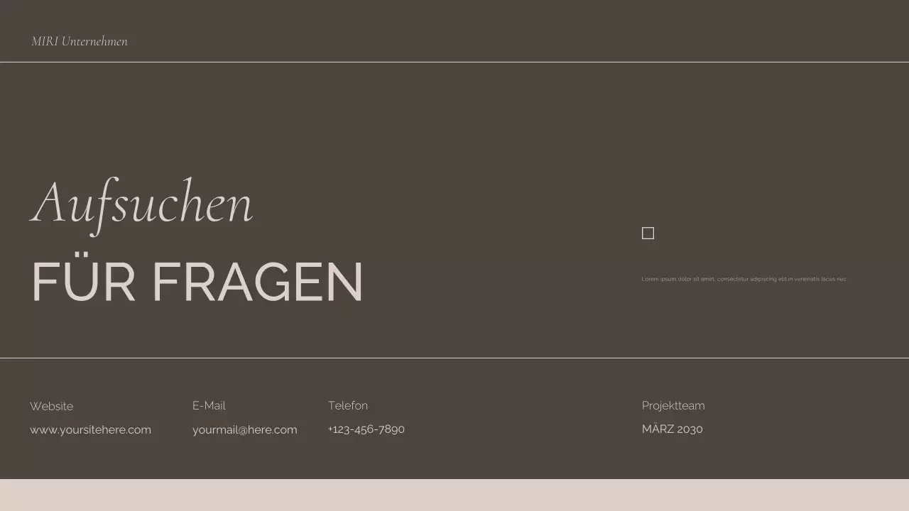 Braunes Fachgespräch Präsentation