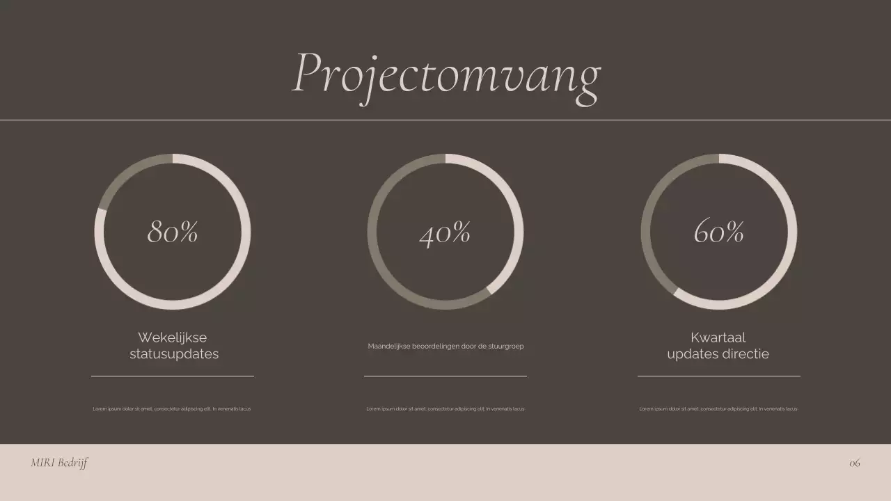 presentatie bruine professionele bijeenkomst