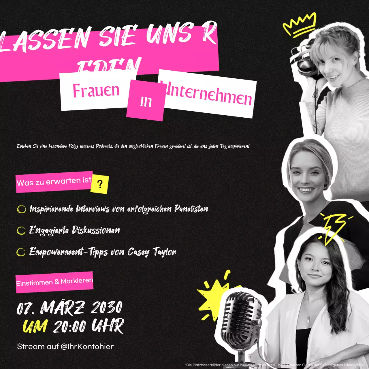 Black and Pink Women Talk Podcast Social Media Square