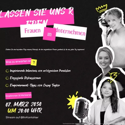 Black and Pink Women Talk Podcast Social Media Square