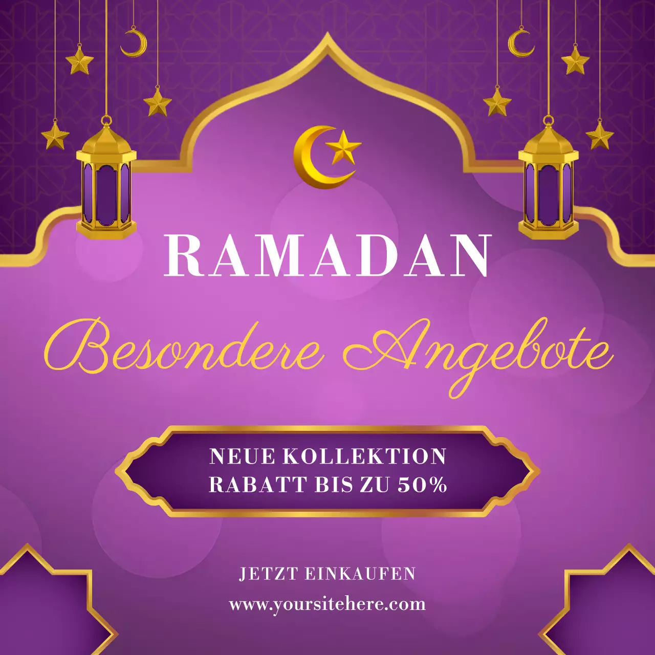 lila elegante Ramadan-Aktion