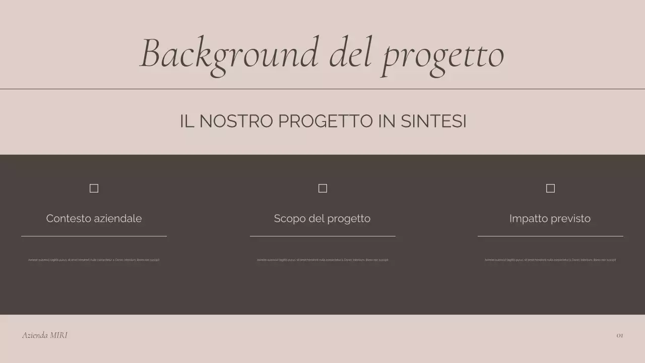 presentazione della riunione professionale di Brown