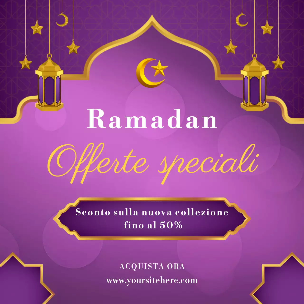 promozione Ramadan elegante viola