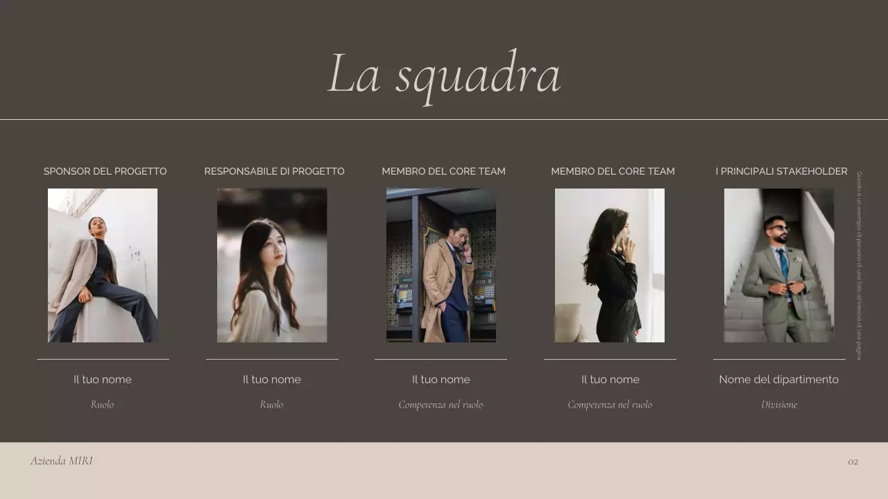 presentazione della riunione professionale di Brown