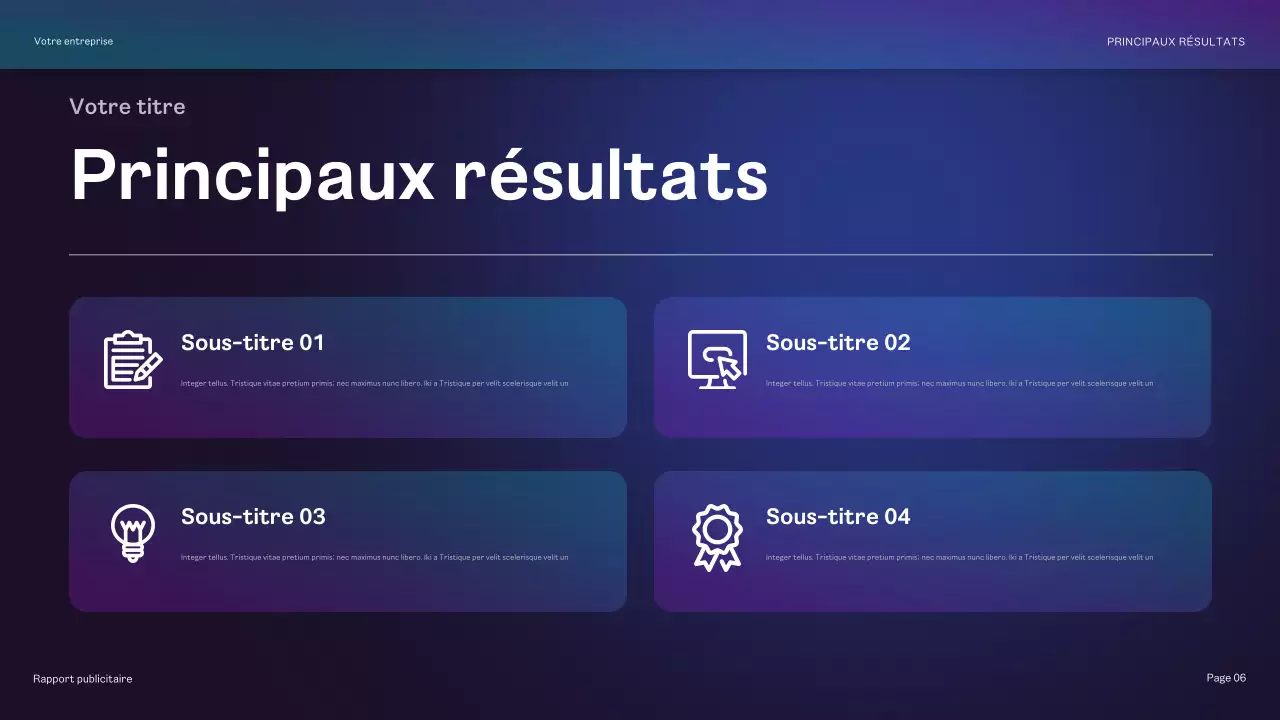 rapport sur la publicité géométrique arc-en-ciel