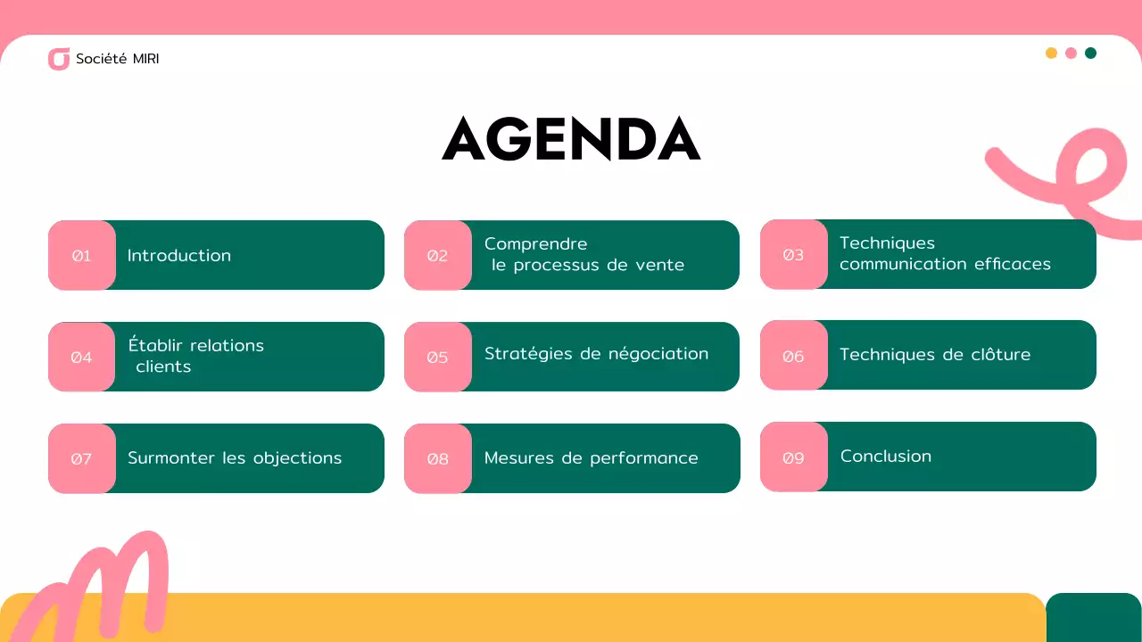 Présentation d'entreprise moderne rose