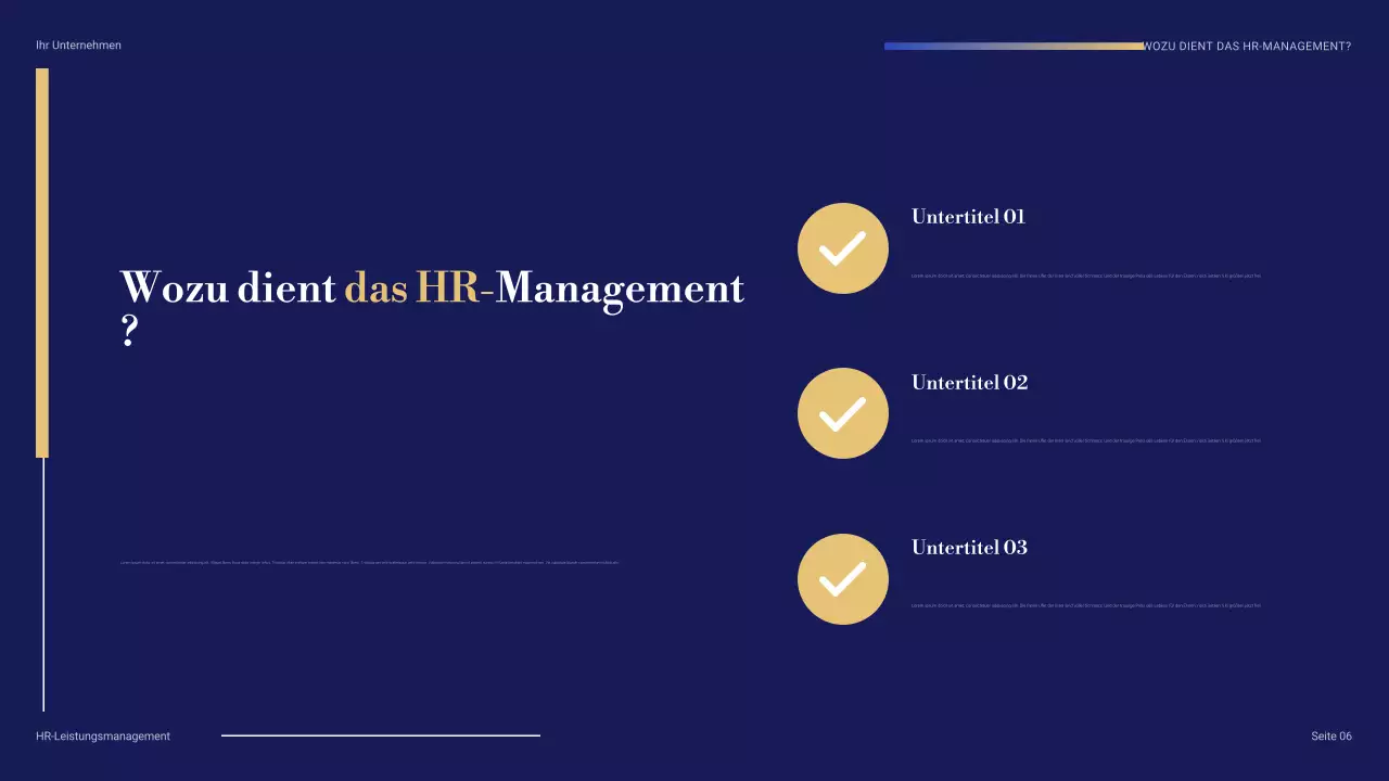 blaue professionelle HR-Präsentation