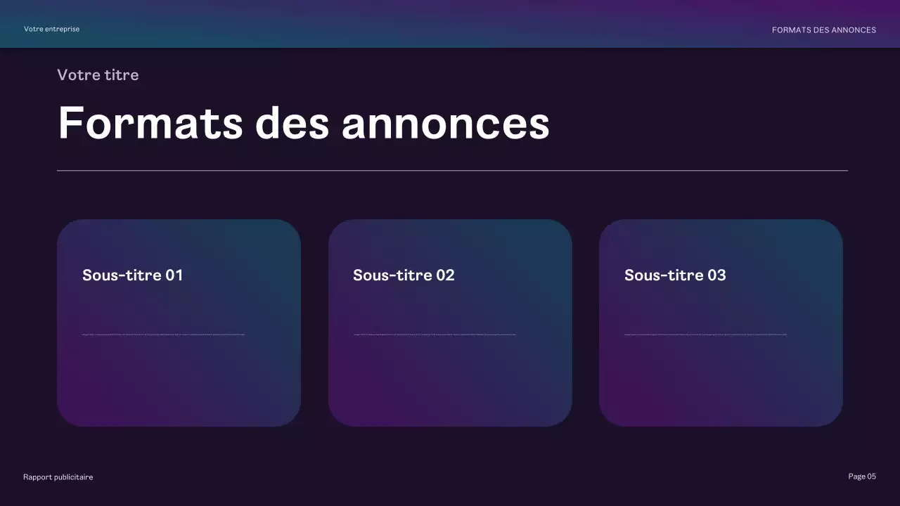 rapport sur la publicité géométrique arc-en-ciel