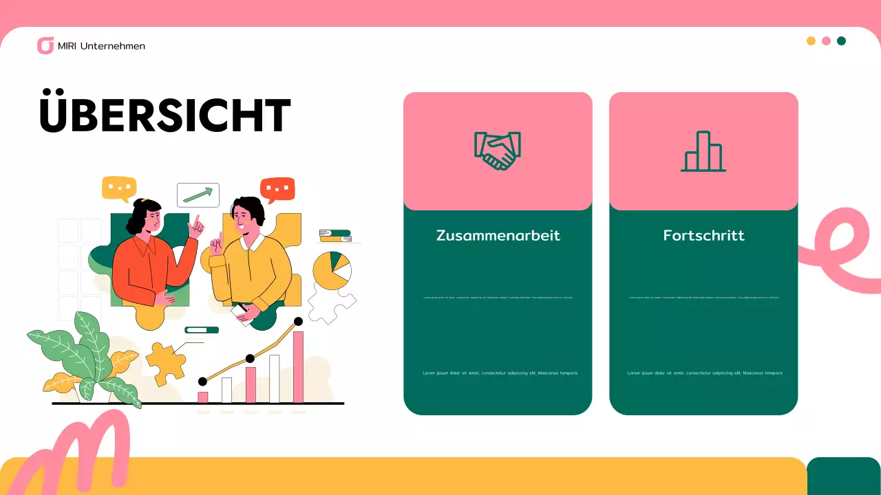 rosa moderne Business-Präsentation