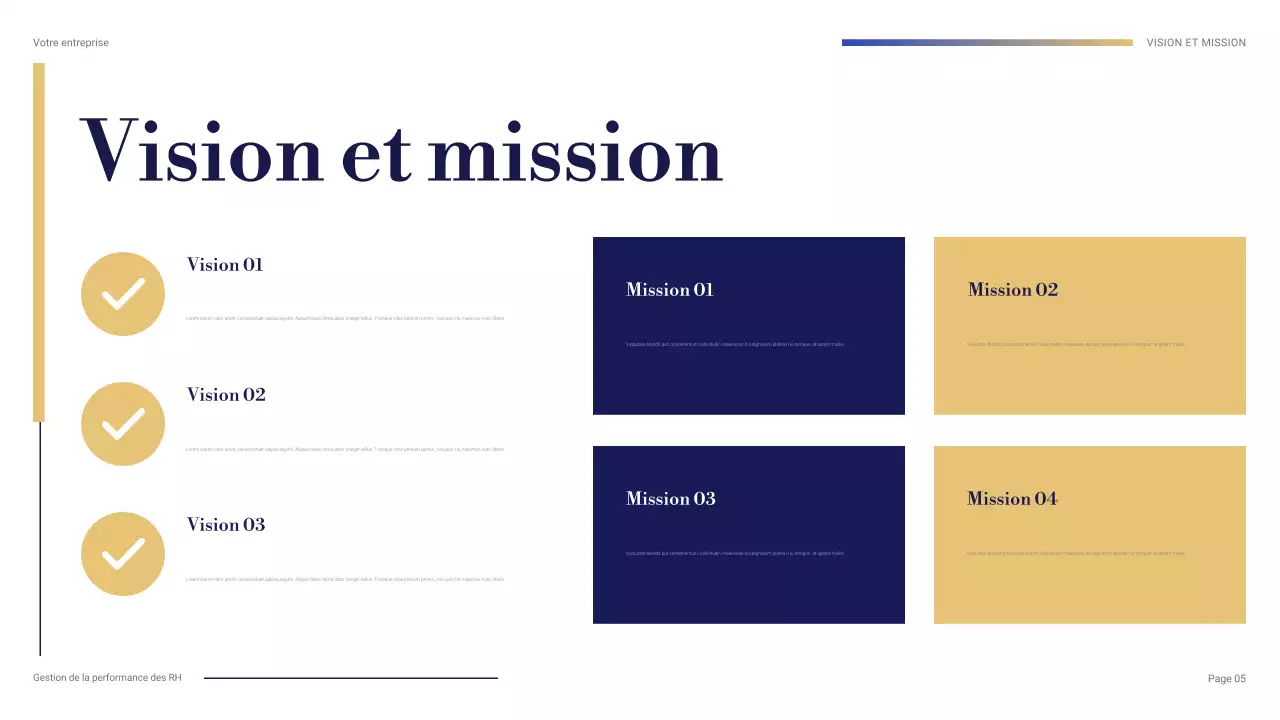présentation professionnelle bleue des RH