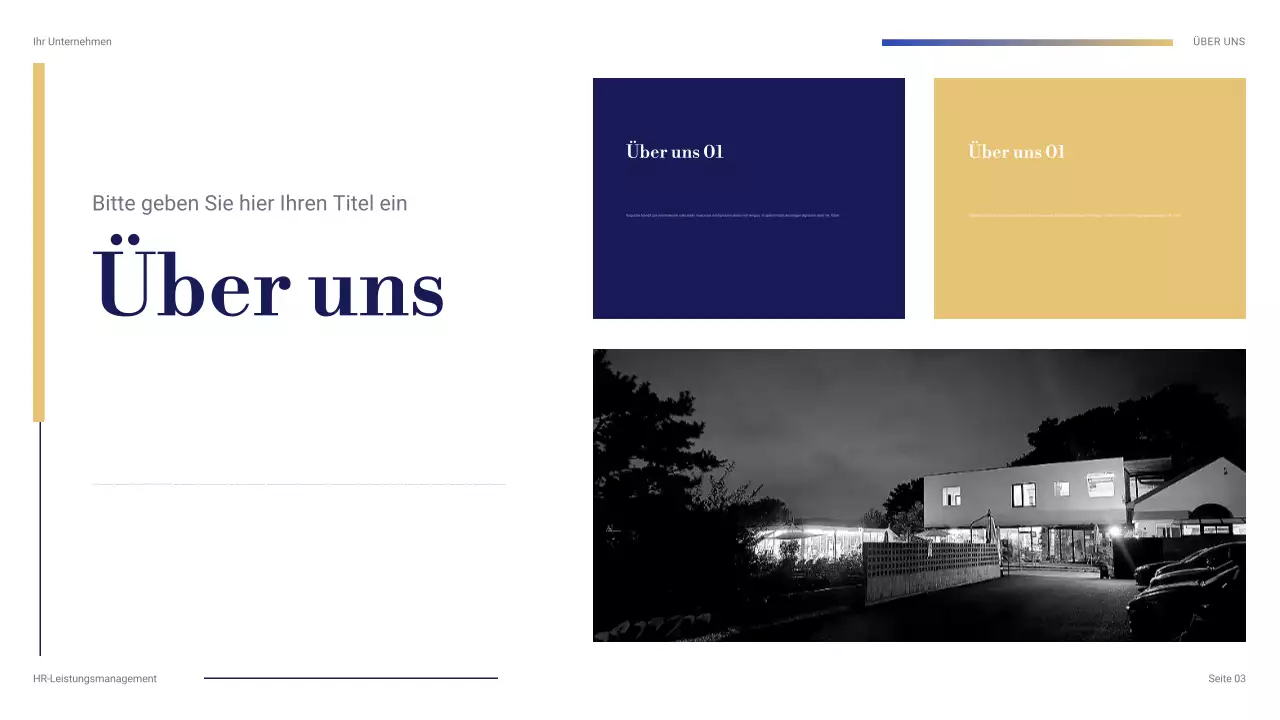 blaue professionelle HR-Präsentation